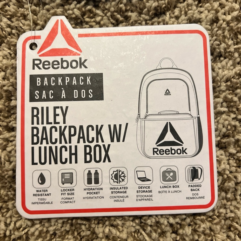 NWT Riley Reebok Backpack Set - Picture 6 of 6